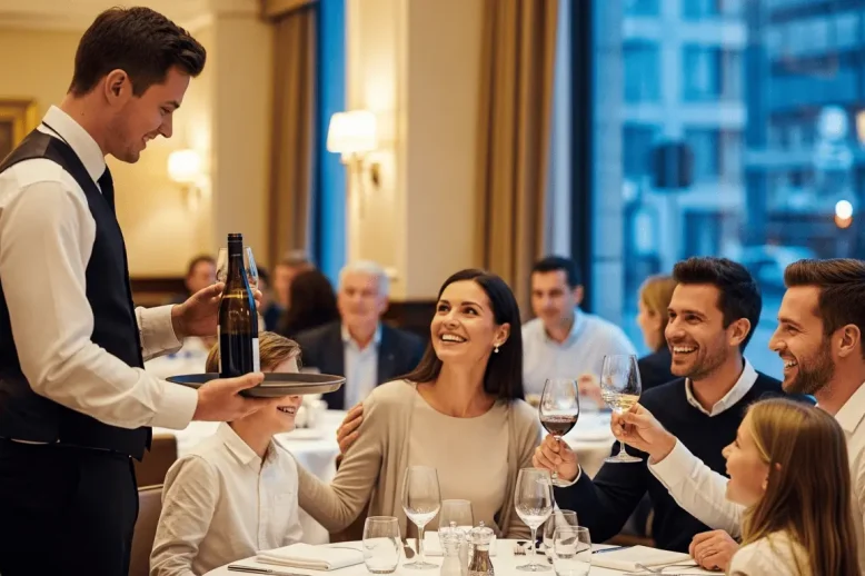 Etapas del servicio al cliente en un restaurante en Tenerife