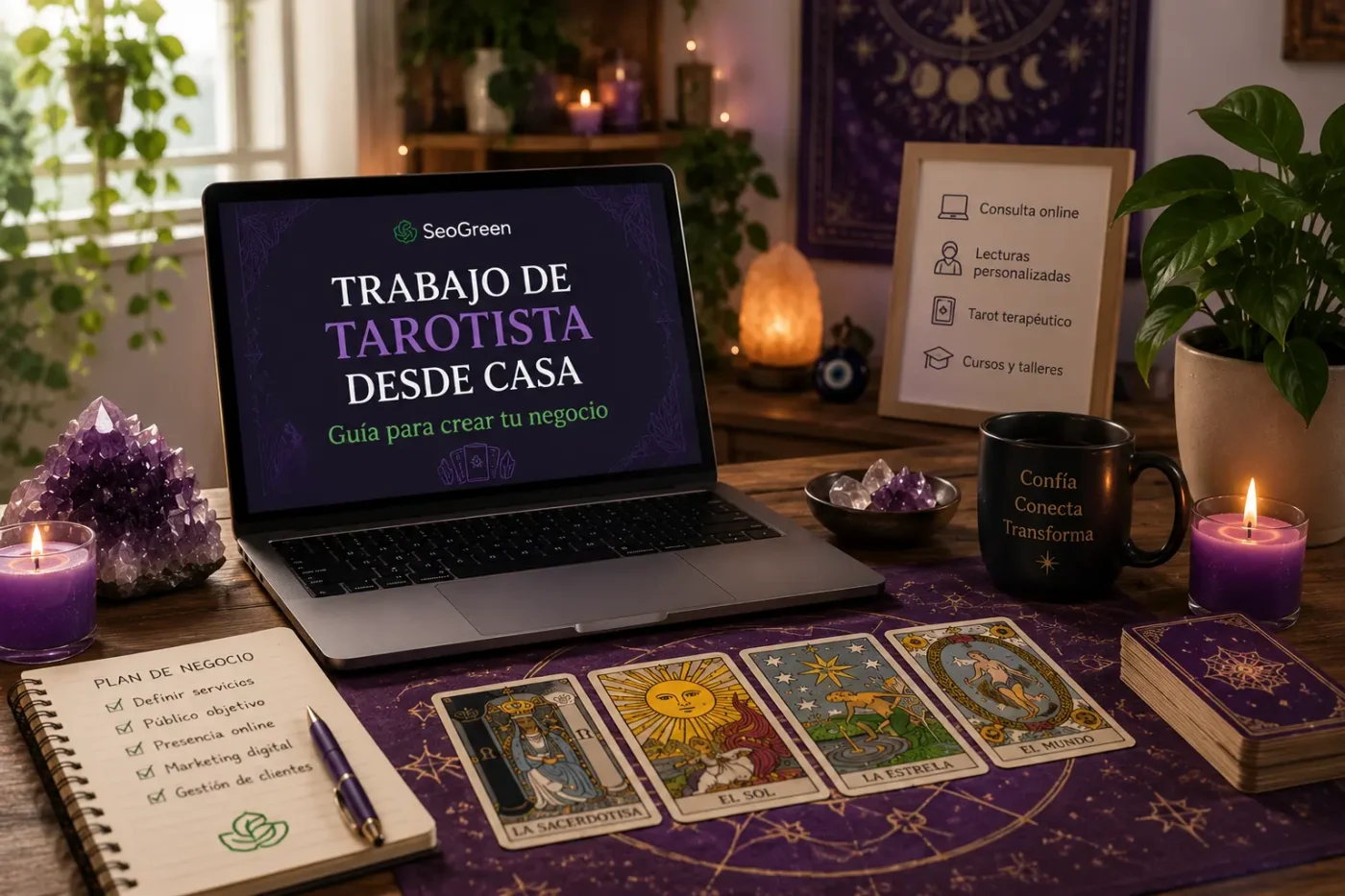 Trabajo de tarotista desde casa