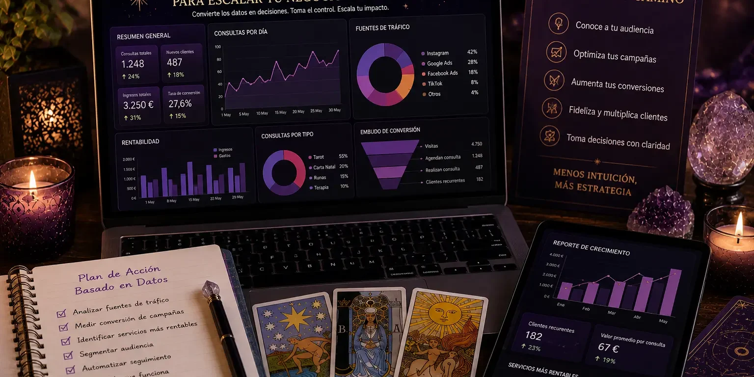 Analítica de datos para escalar negocios de tarot