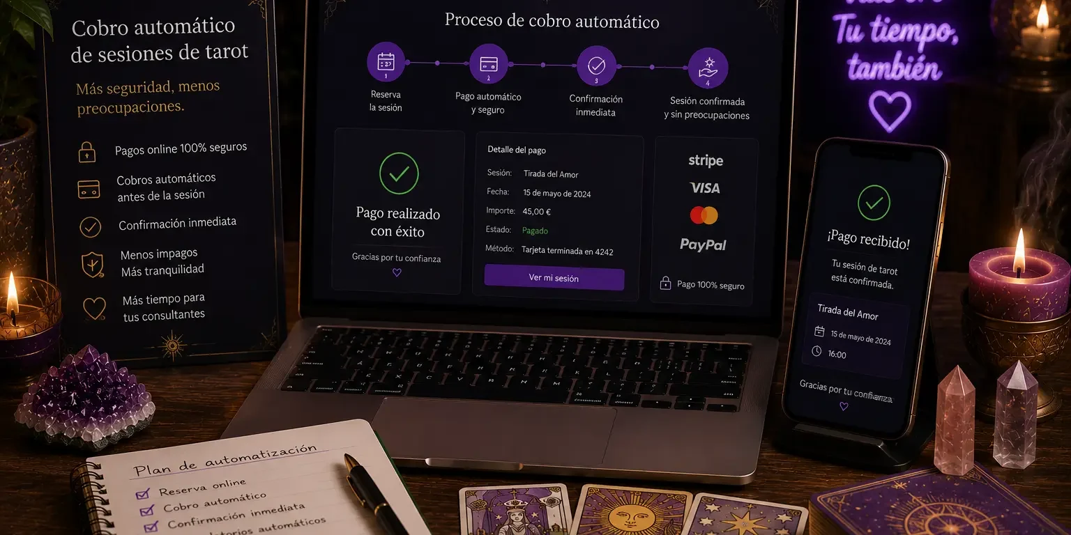 Cobro automático de sesiones de tarot Cobro automático de sesiones de tarot
