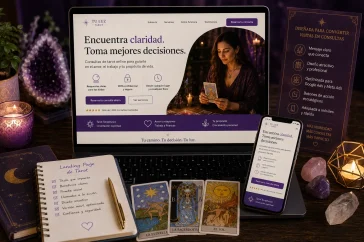 Landing page de tarot para Google Ads y Meta Ads