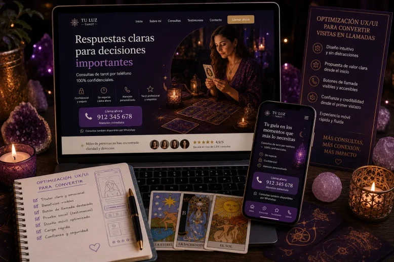 Optimización UX UI para convertir visitas en llamadas Optimización UX UI para convertir visitas en llamadas