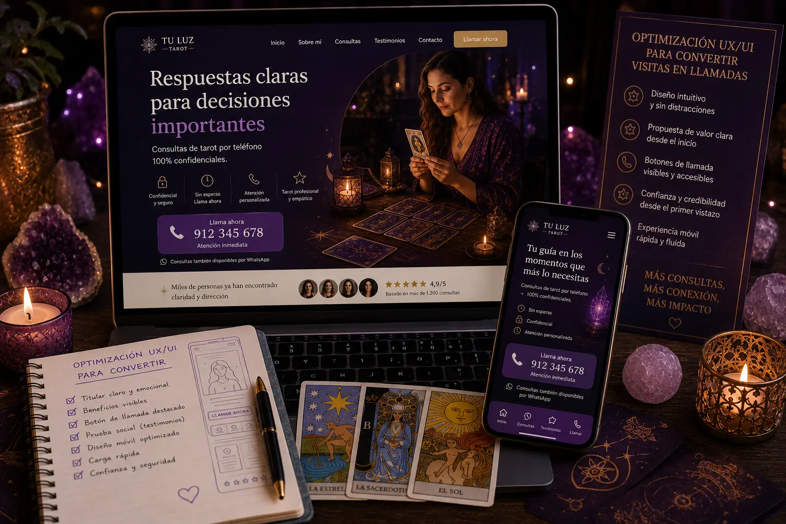 Optimización UX UI para convertir visitas en llamadas Optimización UX UI para convertir visitas en llamadas