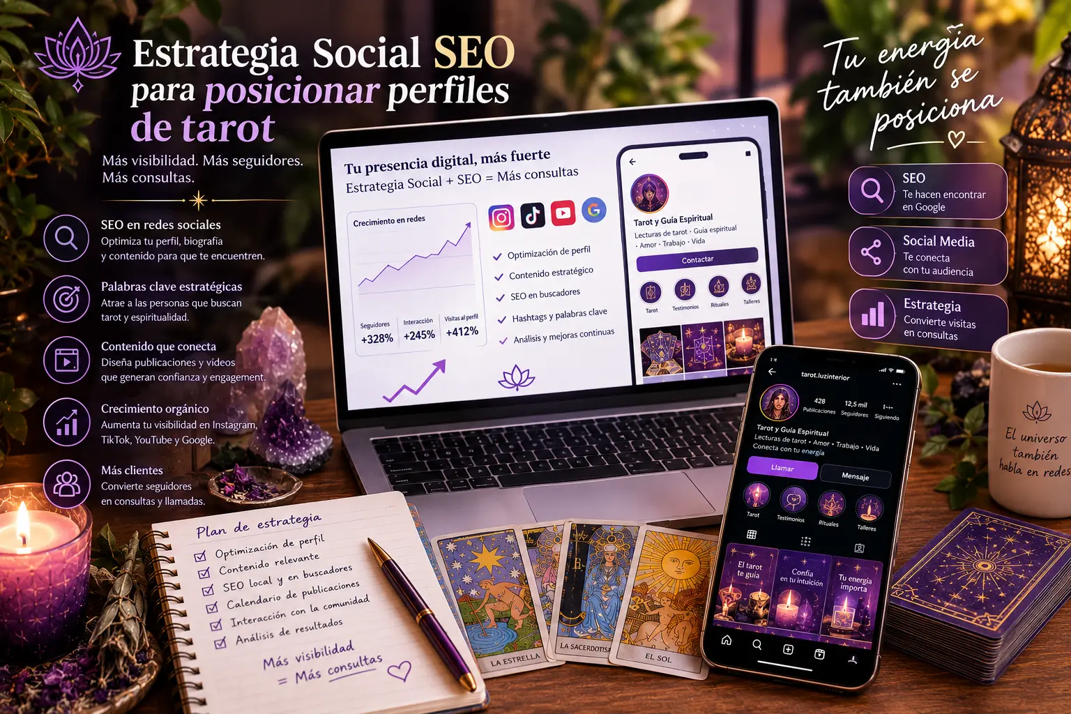 estrategia-social-seo-para-posicionar-perfiles-de-tarot